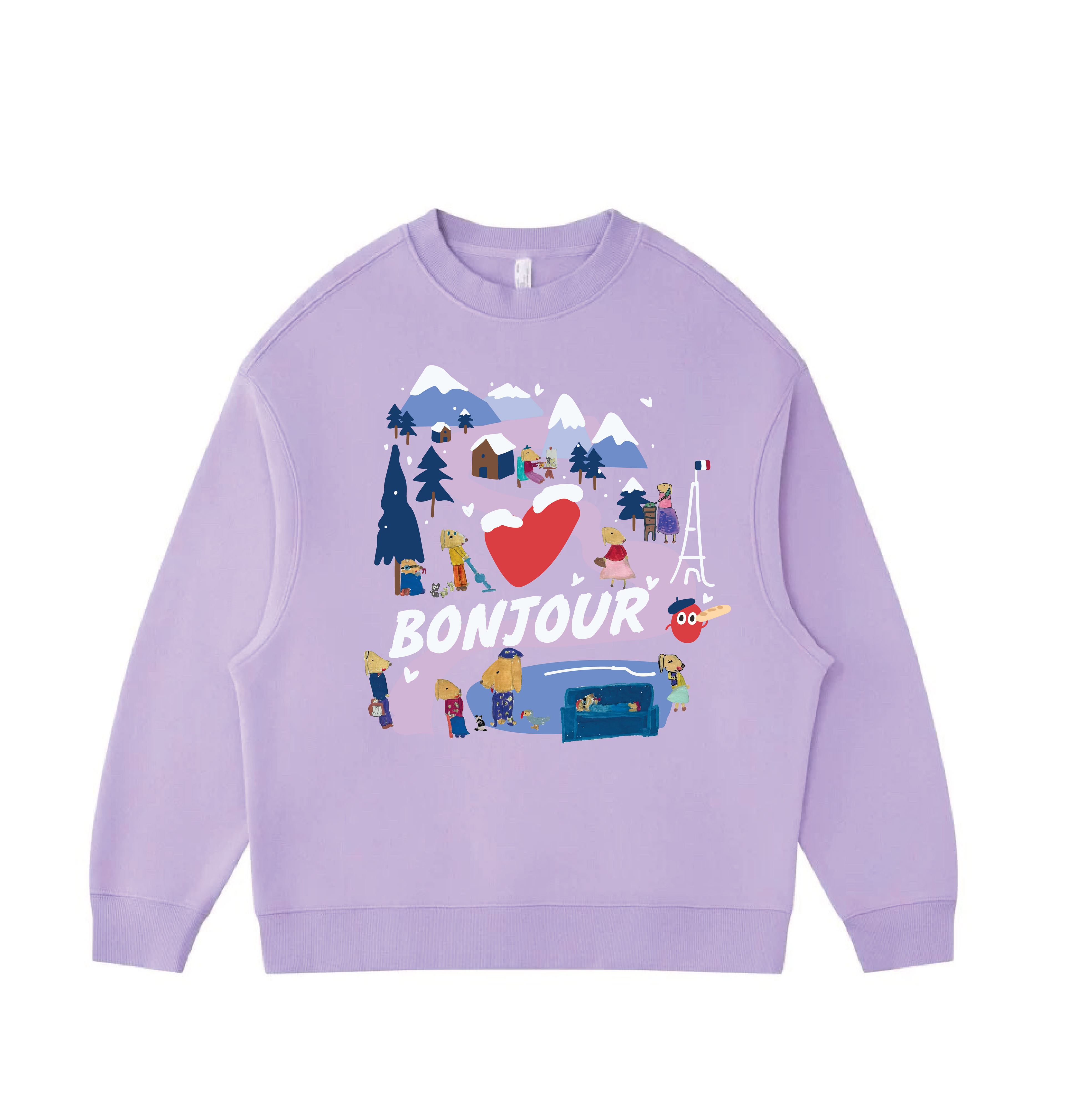 Bonjour! - Velvet sweater