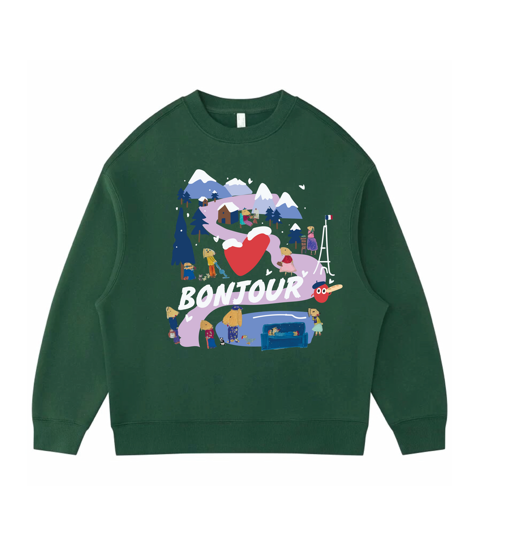 Bonjour! - Velvet sweater