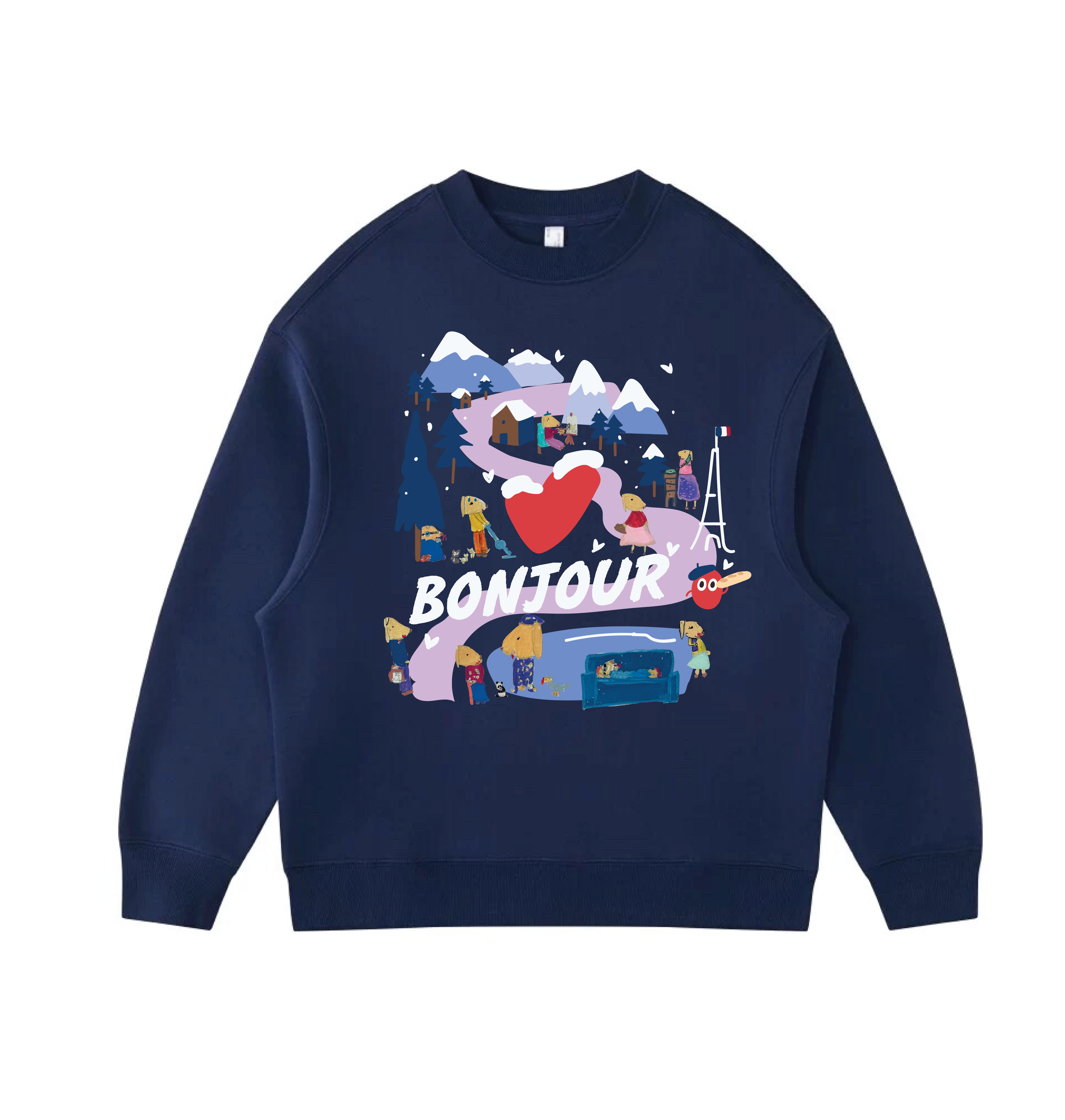 Bonjour! - Velvet sweater